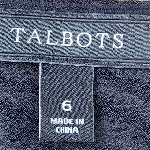 🔹️Talbots Black Cowl Neck Blouse Size 6 - Picture 7 of 8